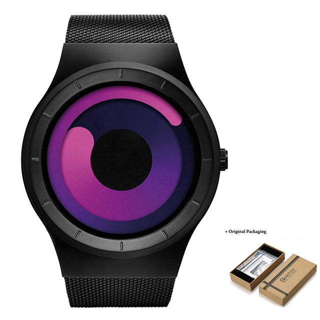 Men's Casual Party Watch. Cool Neon Quartz Steel Mesh Watch. WickedYo
